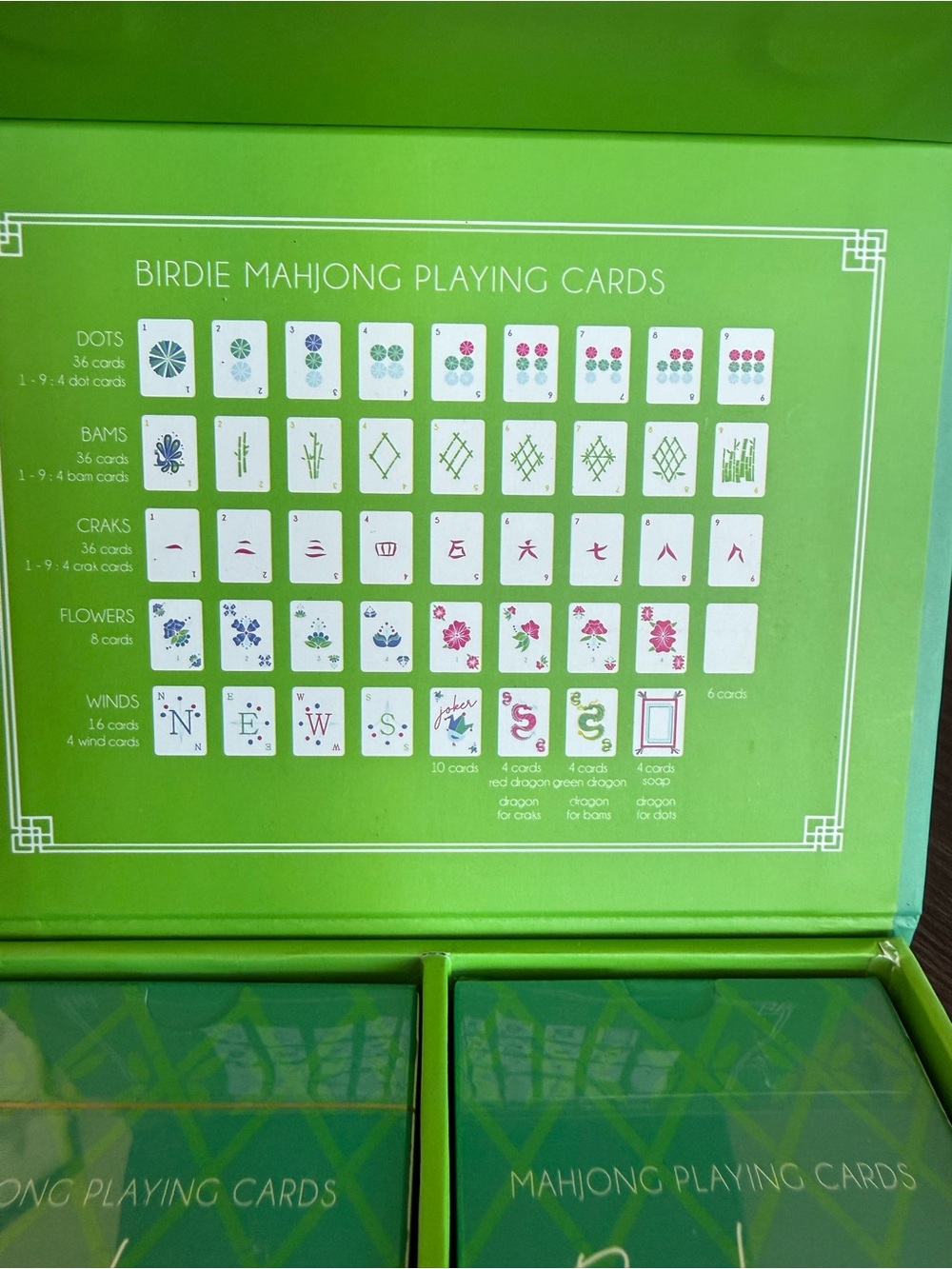 Oh my Mahjong Birdie Mahjong Playing Cards NEW - Picture 5 of 7